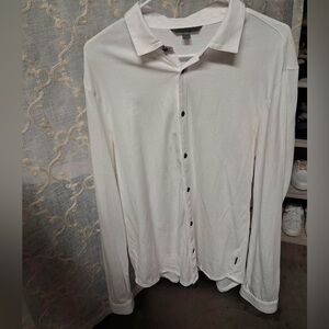 John Varvatos “Levi” Shirt Longsleeve Button-up White Men’s Size Medium